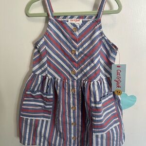 Cat & Jack Blue and Red Striped Dress